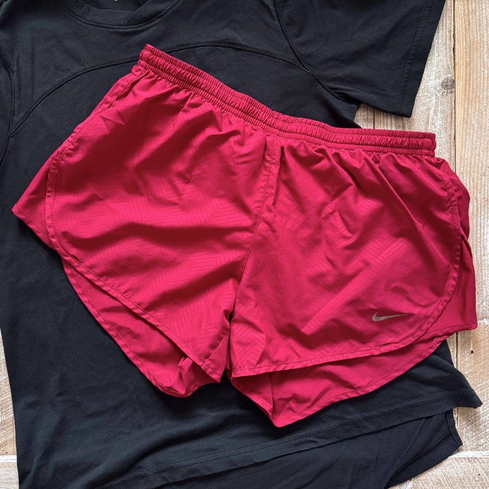 Nike Women's Hot Pink Dri-Fit Running Drawstring Shorts